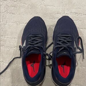 Mizuno Navy and Red Athletic Shoes